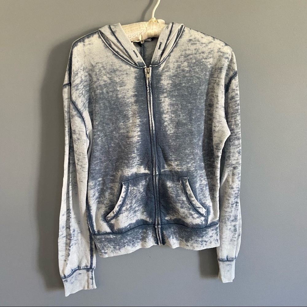 Urban Outfitters Blue Faded Light Weight Zip Up Jacket